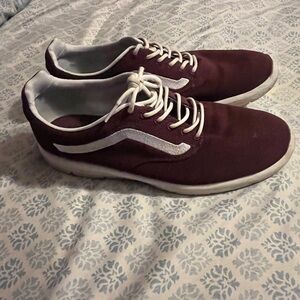 Vans Brown and White Sneakers Suede Low-Top
